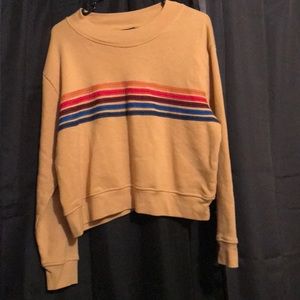 Yellow long sleeve crop top